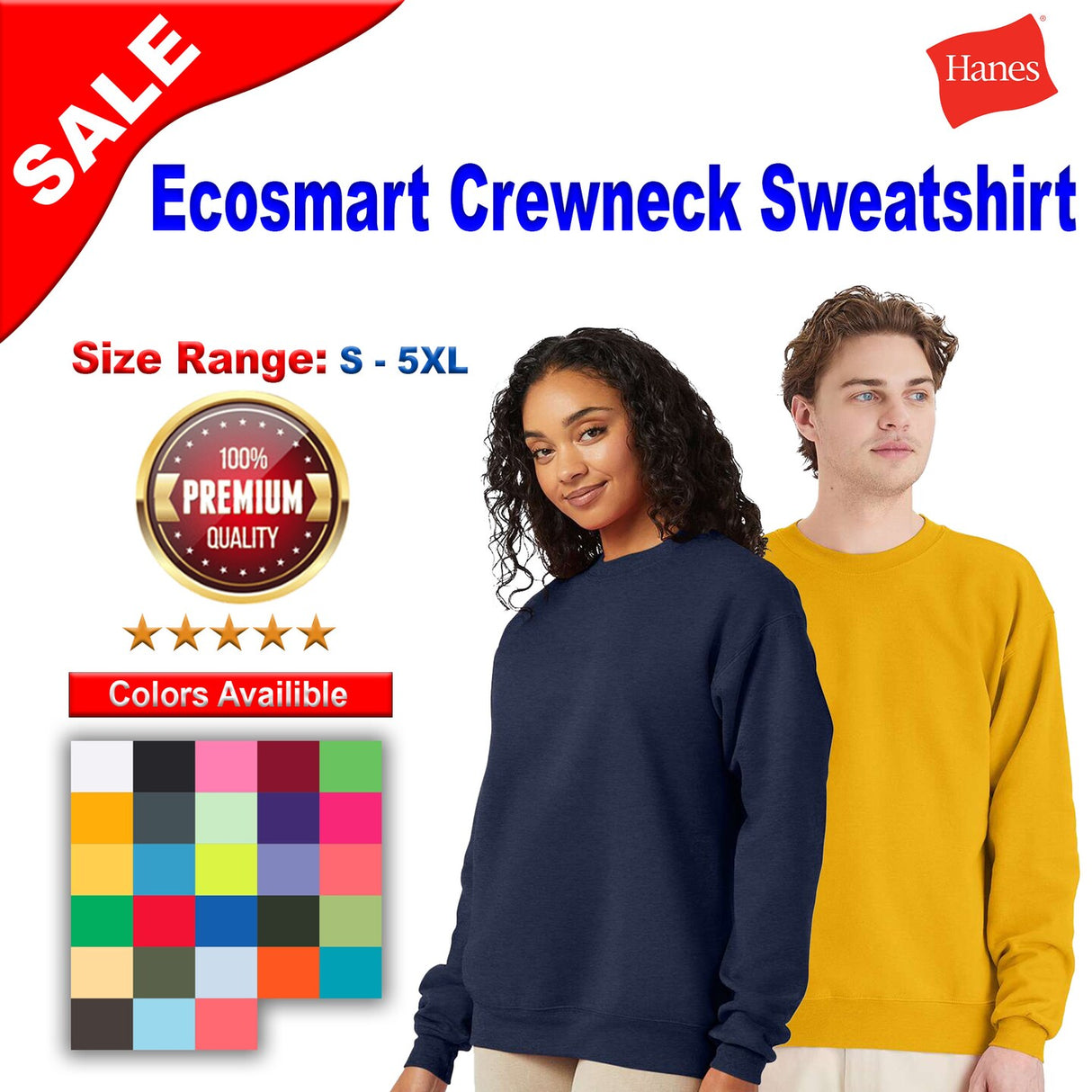HANES® Ecosmart Crewneck Sweatshirt
