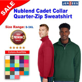 JERZEES® Nublend Cadet Collar Quarter-Zip Long Sleeve Sweatshirt