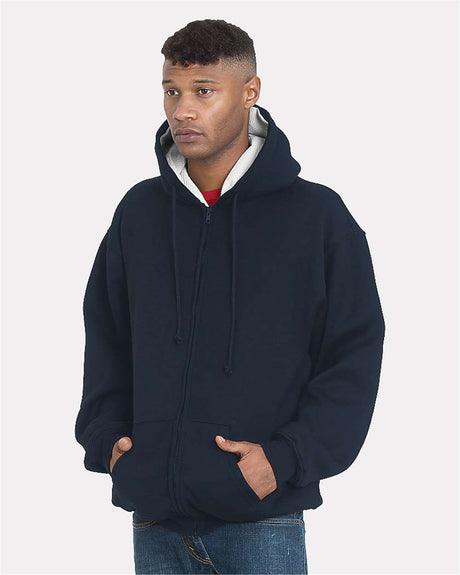 Bayside® Super Heavy Thermal Lined Full Zip Hooded Sweatshirt
