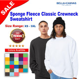 BELLA + CANVAS® Sponge Fleece Classic Crewneck Sweatshirt