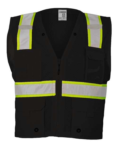 Kishigo Unisex EV Series Enhanced Visibility Multi-Pocket Mesh Vest