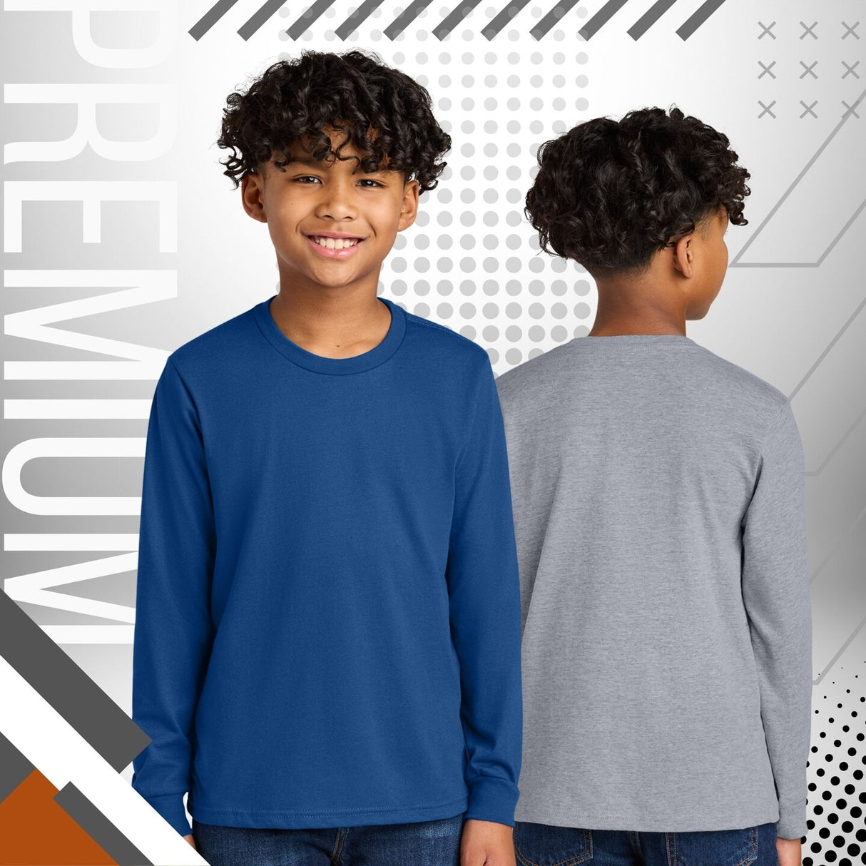 Next Level Apparel® Youth Cotton Crewneck Long Sleeve Tee