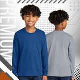 Next Level Apparel® Youth Cotton Crewneck Long Sleeve Tee
