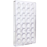 Chocolate World Clear Polycarbonate Chocolate Mold, Dome, 32 Cavities