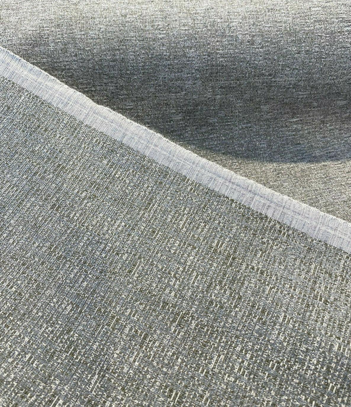Fabricut Softhide Polyester Cotton Fabric - Shadow Gray Off White, Hint Of Dark Green, Slubbed Textured, 56" Width (1 Yard)