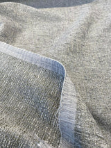 Fabricut Softhide Polyester Cotton Fabric - Shadow Gray Off White, Hint Of Dark Green, Slubbed Textured, 56" Width (1 Yard)