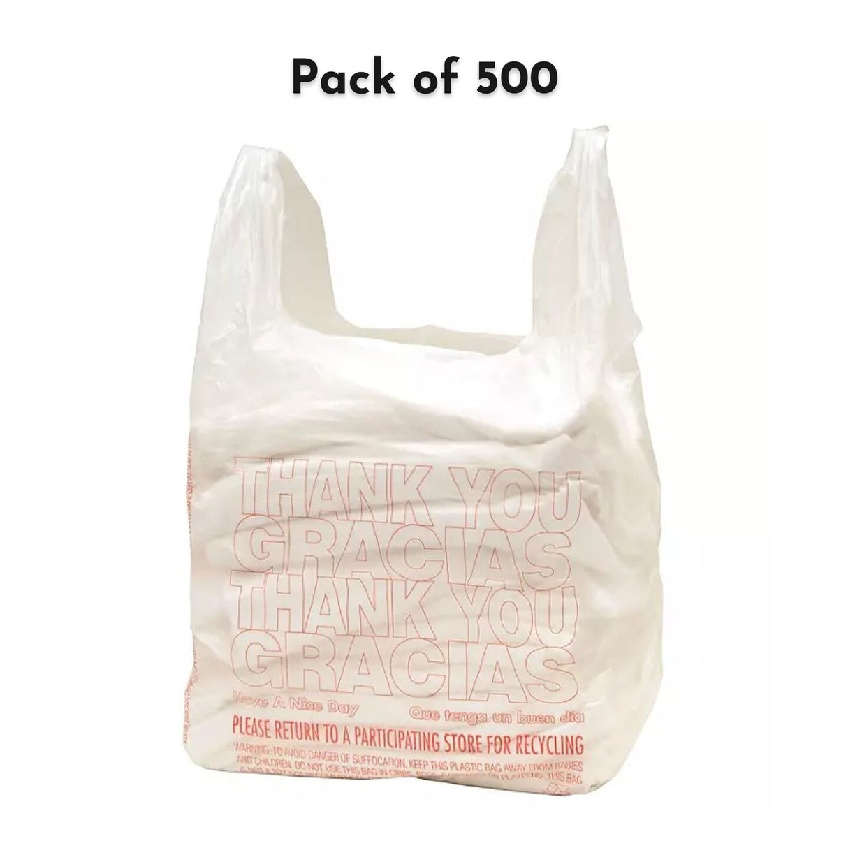 T-Shirt Carry-Out Bags, 11.5" x 6.5" x 22" | Raheev®