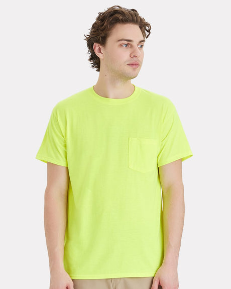Hanes® Workwear Pocket Crewneck Short Sleeve T-Shirt