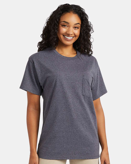 Hanes® Essential-T Pocket Crewneck Short Sleeve T-Shirt