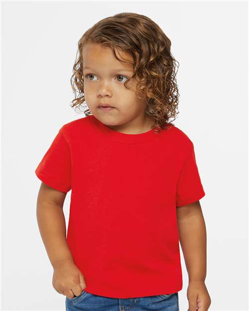 RADYAN® Toddler Cotton Jersey Crew Neck Short Sleeve Tee - 3301T