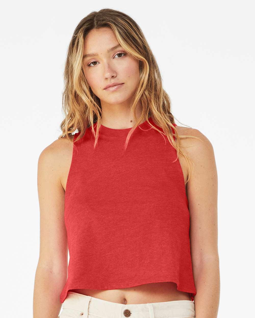 BELLA + CANVAS® Women's Racerback Crewneck Crop Tank - 6682