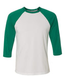 Camiseta de béisbol unisex con cuello redondo y manga tres cuartos BELLA + CANVAS®