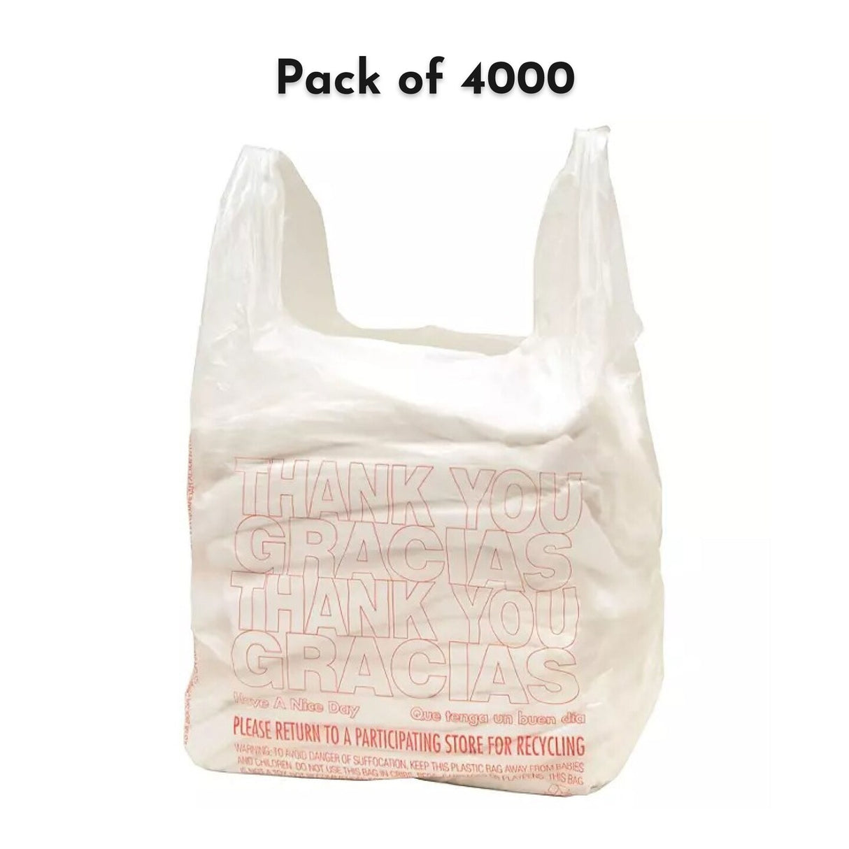 Plastic Bags Small T-Shirt Carry-Out Bags Merchandise | Size 11.5" x 6.5" x 22" | Raheev®
