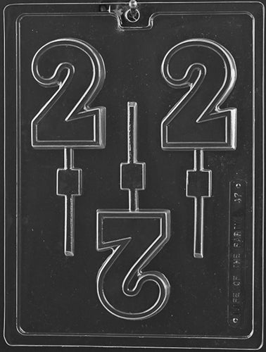 Number 2 Lolly Chocolate Mold - LPL047