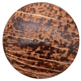 Natural and Silver Foiled 2-Hole Coconut Button - 70L/44.5mm