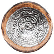 Natural and Silver Foiled 2-Hole Coconut Button - 70L/44.5mm