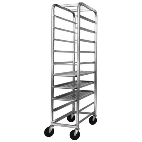 Channel Platter / Meat-Tray Rack 70" High: for 12-1/2" Wide Trays, For 12 Trays. Rack is Aluminum