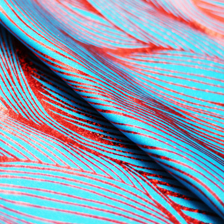 Strands Holo Nylon Spandex Fabric - Assorted Colors, Wavy Zebra Pattern, 58/60" Width (1 Yard)
