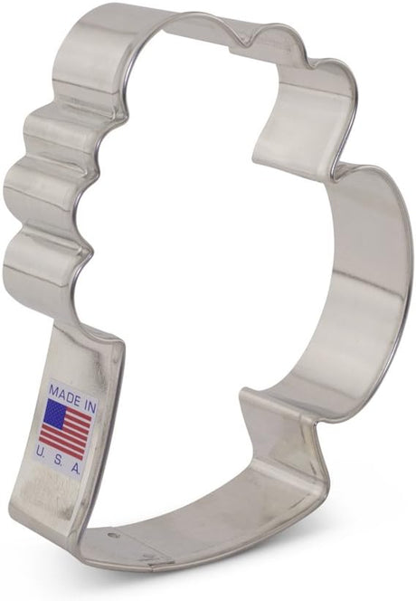 Ann Clark Beer Mug Stein with Foam Bubbles Cookie Cutter, 4.25"