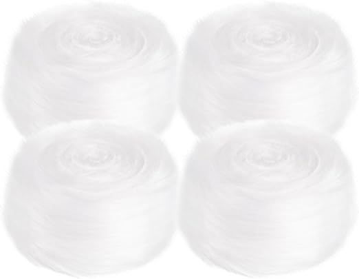 Faux Fur Ribbon Trim Fabric White