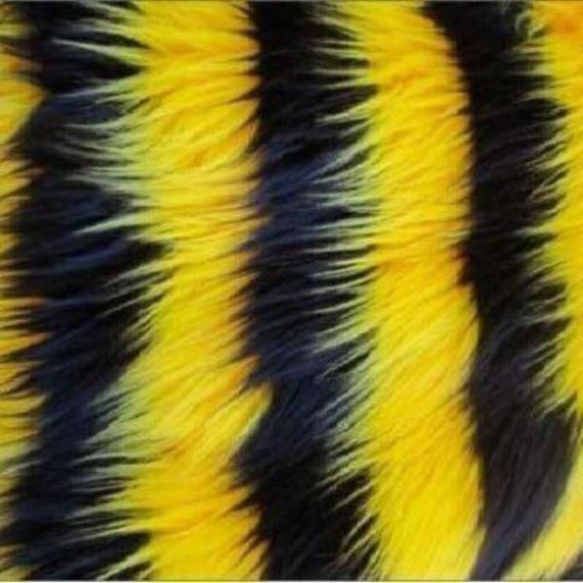 Faux Fur Fabric Striped Long Pile