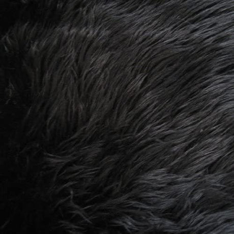 Faux Fur Soft Shaggy Heavy Weight Long Pile Solid Acrylic Fabric - Charcoal, Black, White, Tan, Brown, Neon Lime, 58/60" Width