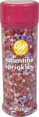 Wilton Tall Bottle Sprinkles Mix 4oz-Open Heart