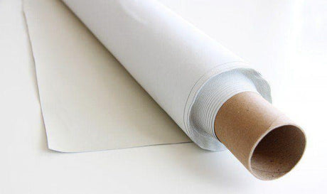 Drapery Blackout Polyester Blend Fabric - Off-White Ivory Solid, 54" Width (By The Yard)