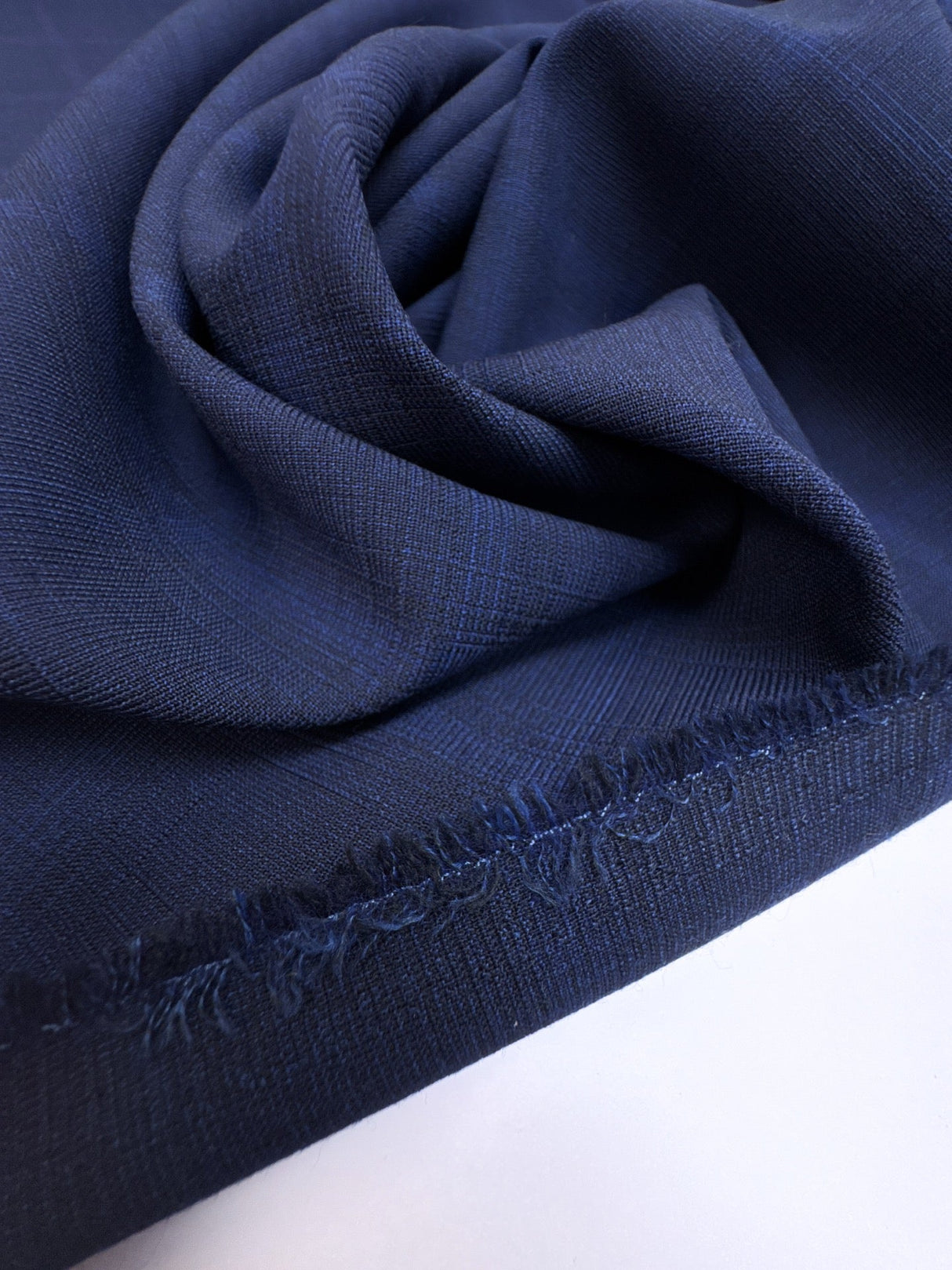 Wool Polyamide Elastane Checked Blue Fabric