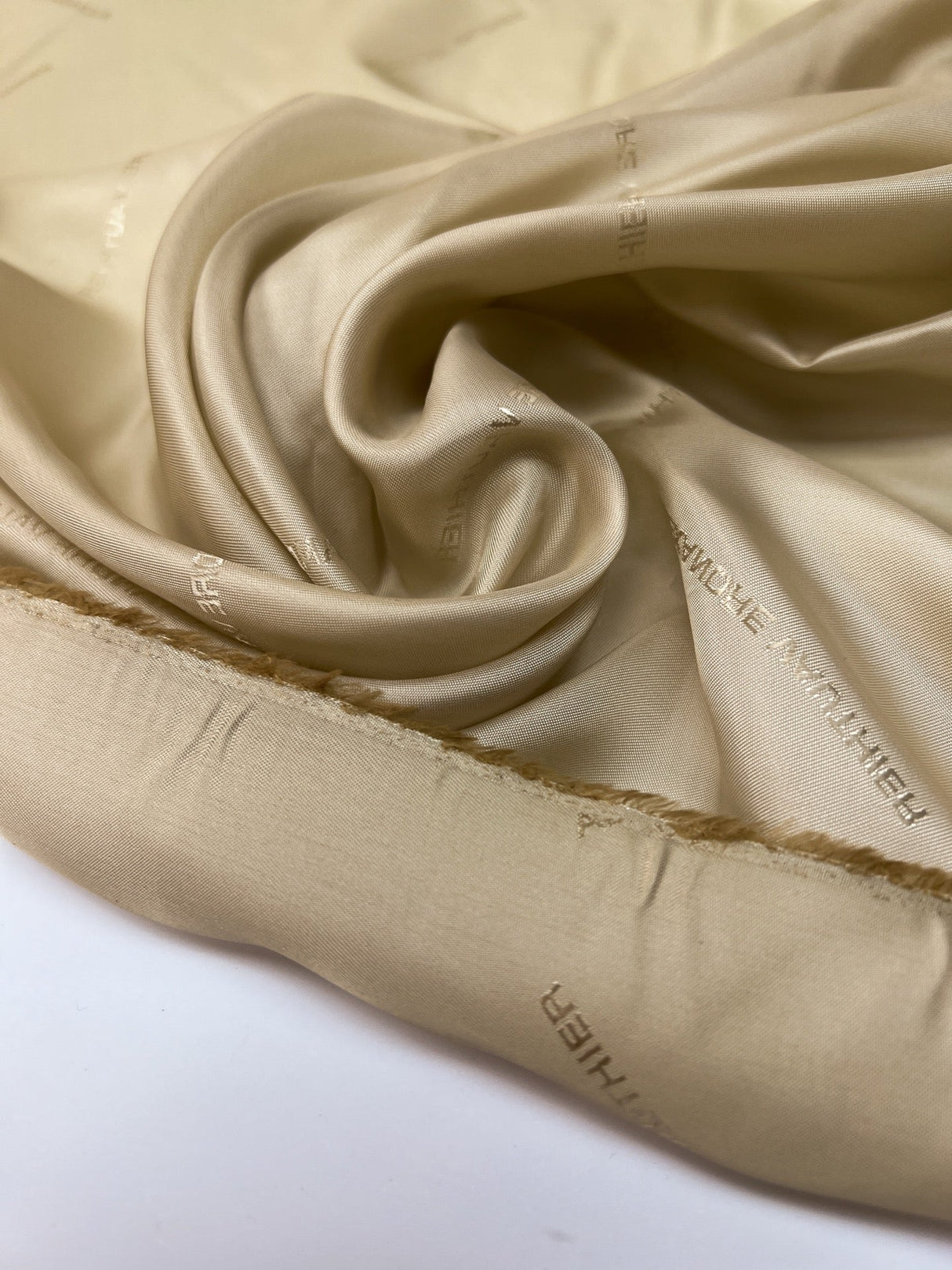 Beige Viscose Lining Twill