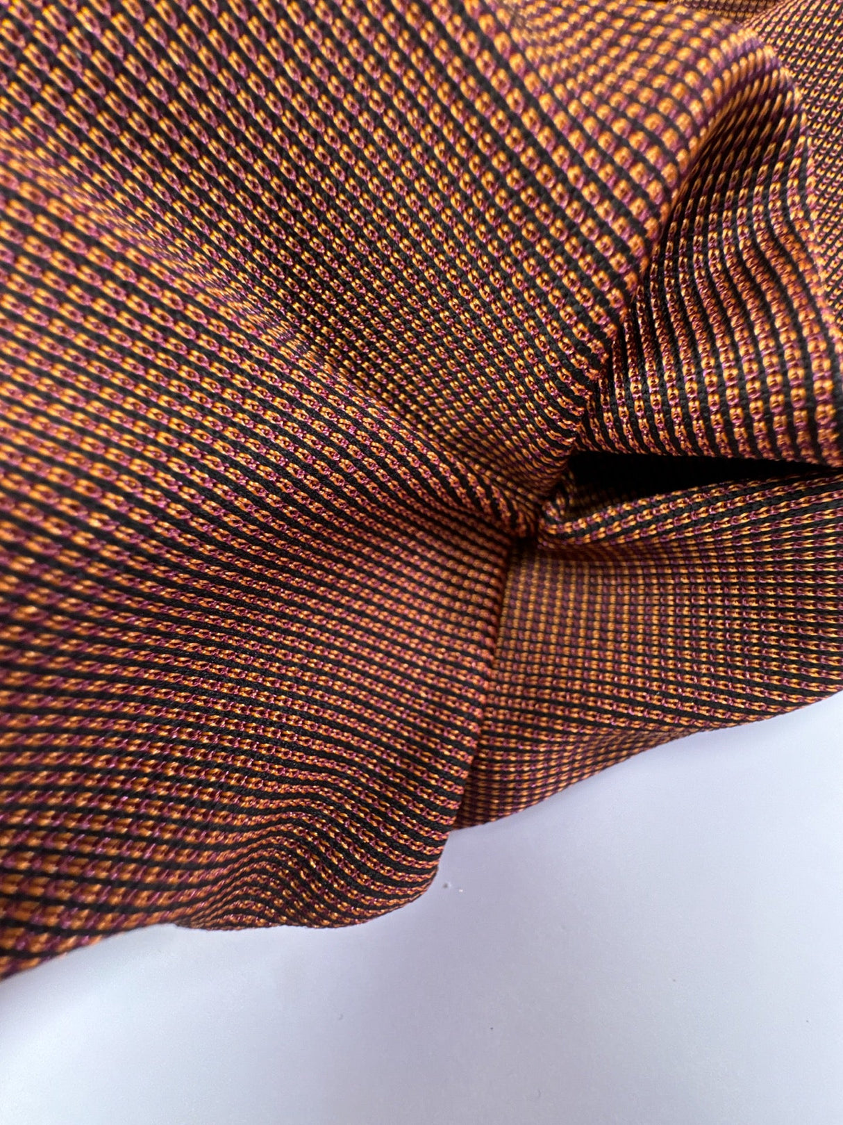 Printed Knitted Fabric Purple Golden Black