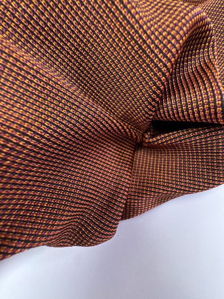 Printed Knitted Fabric Purple Golden Black