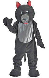 Black Wolf Mascot Costume - Adults