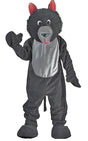 Black Wolf Mascot Costume - Adults