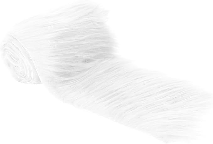 Faux Fur Fabric White Pre-Cut Strips