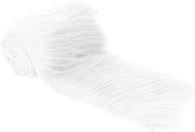 Faux Fur Fabric White Pre-Cut Strips