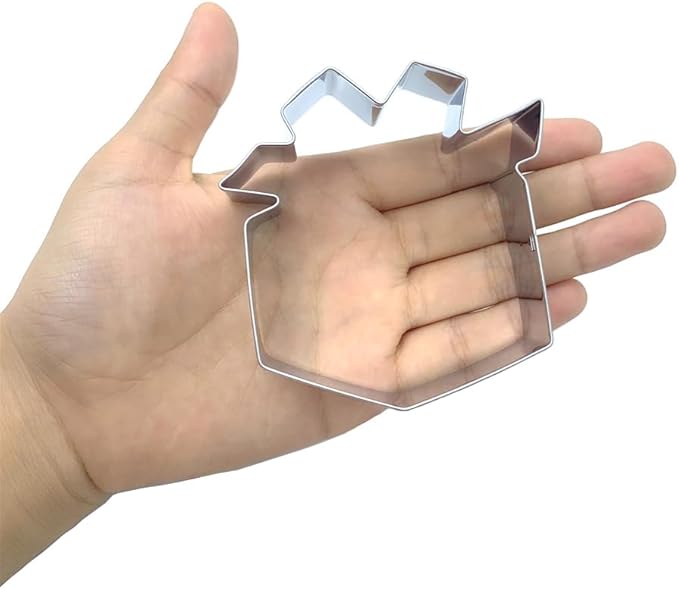 LILIAO Gift Box Present Cookie Cutter, 3.1" Wide x 3.2" Tall x 1" Deep, Stainless Steel