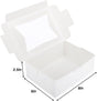 8 X 6 X 2.5" White Bakery Boxes with Window Pastry Boxes for Cakes, Cookies and Desserts