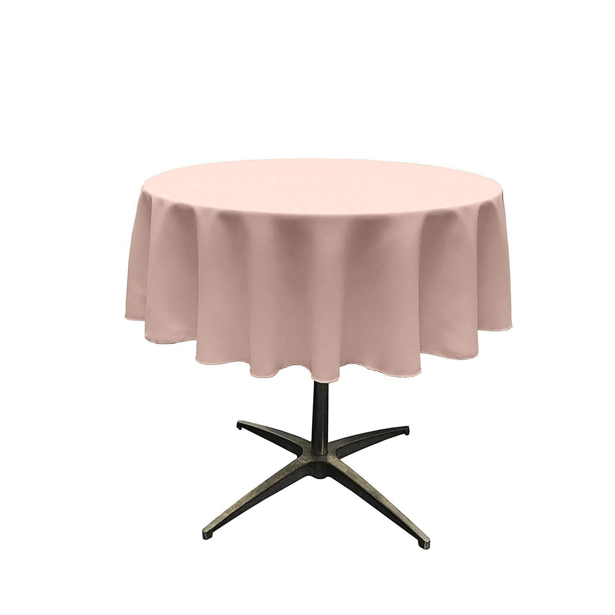 51" Round Poly Poplin Seamless Tablecloth Polyester Fabric - Round Tablecloth, Seamless Design, 51" Width (1 Unit)