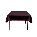 Square Poly Poplin Tablecloth - 100 Percent Polyester Fabric, Solid Color, 51" X 51" (1 Piece)