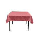 Square Poly Poplin Tablecloth - 100 Percent Polyester Fabric, Solid Color, 51" X 51" (1 Piece)