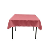 Square Poly Poplin Tablecloth - 100 Percent Polyester Fabric, Solid Color, 51" X 51" (1 Piece)