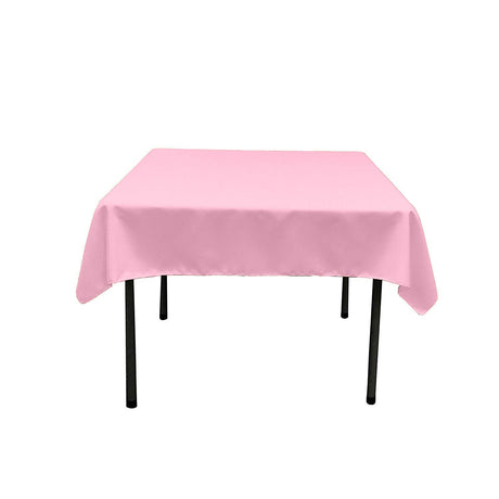 Square Poly Poplin Tablecloth - 100 Percent Polyester Fabric, Solid Color, 51" X 51" (1 Piece)