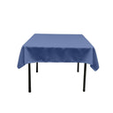 Square Poly Poplin Tablecloth - 100 Percent Polyester Fabric, Solid Color, 51" X 51" (1 Piece)