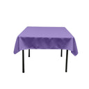 Square Poly Poplin Tablecloth - 100 Percent Polyester Fabric, Solid Color, 51" X 51" (1 Piece)