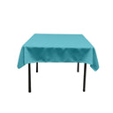 Square Poly Poplin Tablecloth - 100 Percent Polyester Fabric, Solid Color, 51" X 51" (1 Piece)