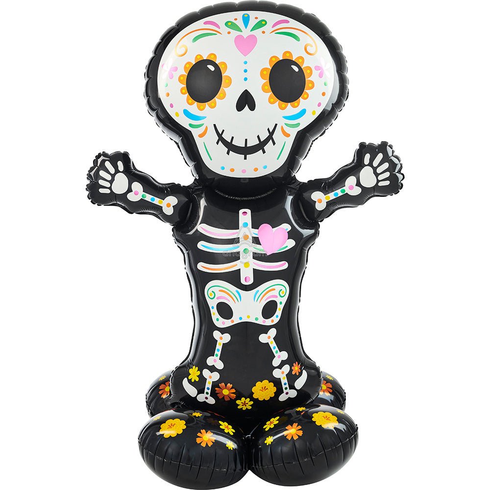 Foil Balloon Day of the Dead Standing Skeleton AirLoonz