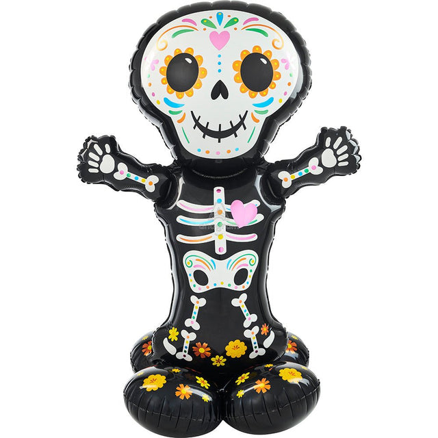 Foil Balloon Day of the Dead Standing Skeleton AirLoonz