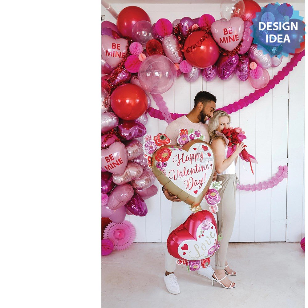 Foil Balloon 52 Inch Satin Watercolor Floral