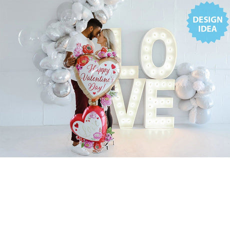 Foil Balloon 52 Inch Satin Watercolor Floral